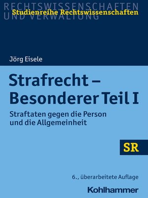 cover image of Strafrecht--Besonderer Teil I